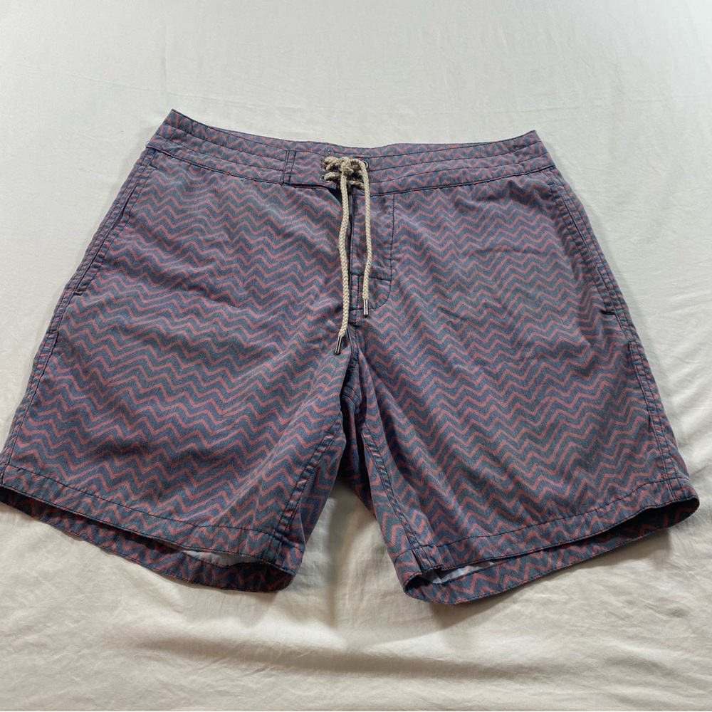 Faherty Men's Swim Shorts - Blue and Pink